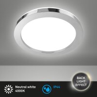 LED Deckenleuchte Badleuchte, Chrom, 28 Watt, 4000K,...