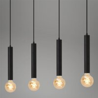 4-flammige Pendelleuchte Retro, Schwarz, 4 x E27 max. 60W, 85 x 110 cm – Briloner