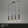 4-flammige Pendelleuchte Retro, Schwarz, 4 x E27 max. 60W, 85 x 110 cm – Briloner