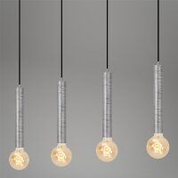 4-flammige Hängeleuchte Retro, Antik-Silber, 4 x E27 max. 60W, 85 x 10 x 110 cm – Briloner