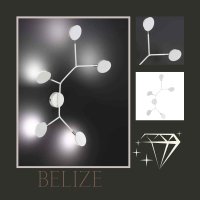 Wandleuchte Wofi 5.flg Belize LED 25W weiß...