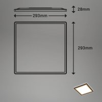 Deckenleuchte Briloner LED Panel Braun-Gold 29,3 x 29,3 cm Backlight flach