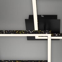 LED Deckenlampe Frame mit Glitzer-Effekt, Schwarz, 20 Watt, 3000K, dimmbar – Briloner