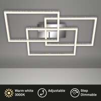 Deckenleuchte Briloner Frame LED 57W 80CM Deckenlampe Glitzereffekt Dimmbar 3000K