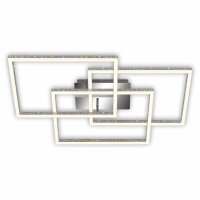 Deckenleuchte Briloner Frame LED 57W 80CM Deckenlampe Glitzereffekt Dimmbar 3000K