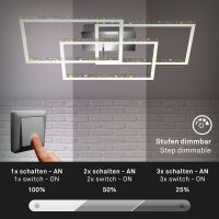 Deckenleuchte Briloner Frame LED 57W 80CM Deckenlampe Glitzereffekt Dimmbar 3000K