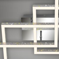 Deckenleuchte Briloner Frame LED 57W 80CM Deckenlampe Glitzereffekt Dimmbar 3000K