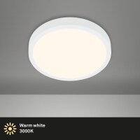 LED Deckenlampe, weiß, 16 Watt, Warmweiß, Ø 28 cm – Briloner