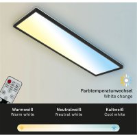 B-Kartonage Deckenlampe Briloner LED Panel schwarz mit...