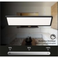 Deckenlampe Briloner LED Panel schwarz mit Backlight und Fernbedienung  Lichtfarbe wählbar Deckenlampe