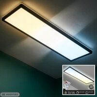 LED Deckenleuchte Panel, Schwarz, 23 Watt, dimmbar, mit...