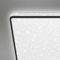 LED Deckenleuchte Sternenhimmel, Schwarz, 15 Watt, 4000K, Backlight-Effekt – Briloner