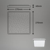 LED Deckenleuchte Sternenhimmel, Schwarz, 15 Watt, 4000K, Backlight-Effekt – Briloner