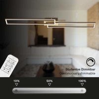 B-Kartonage Deckenleuchte Briloner Frame LED Gold-Braun Deckenlampe Fernbedienung  Lichtfarbe wählbar