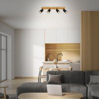Deckenleuchte Briloner 4xGU10-Fassung Deckenlampe Holz...
