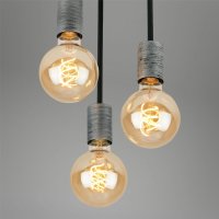 Deckenleuchte Briloner 3xE27-Fassung Ø 19CM Deckenlampe Retro Design Rund Antik-Silber