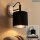 Wandlampe Wandleuchte, Antik-Silber / Schwarz, 25 Watt, E14-Fassung, Textil – Briloner