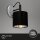 Wandlampe Wandleuchte, Antik-Silber / Schwarz, 25 Watt, E14-Fassung, Textil – Briloner