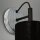 Wandlampe Wandleuchte, Antik-Silber / Schwarz, 25 Watt, E14-Fassung, Textil – Briloner