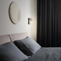 Wandleuchte Briloner E27-Fassung 16,5CM Wandlampe Schwenkbar Spot Metall Strahler Antik-Silber