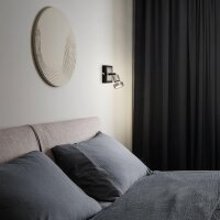Wandstrahler, Silber-Antik, 4,9 Watt, schwenkbar, 8,5 x 7 x 10 cm – Briloner