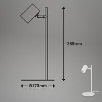 B-Kartonage Tischleuchte Briloner GU10-Fassung Tischlampe 38,5CM Schwenkbar Spot Schreibtischlampe Weiß