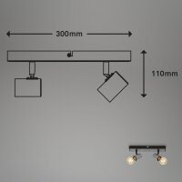 Deckenleuchte Briloner 2xE27 30CM Deckenlampe Schwenkbar...