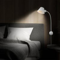 B-Kartonage Wandleuchte Briloner E27-Fassung 55CM Wandlampe Flexarm Steckerleuchte Kabelschalter Leselampe Weiß