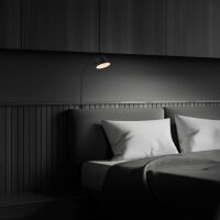 Wandleuchte Briloner E27-Fassung  Wandlampe Schwenkbar Flexarm Steckerleuchte Ø 14CM Bettlampe Schwarz