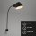Wandleuchte Briloner E27-Fassung  Wandlampe Schwenkbar Flexarm Steckerleuchte Ø 14CM Bettlampe Schwarz