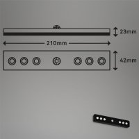 Briloner Lero LED Bewegungsmelder Batterie-Betrieb schwarz