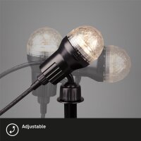 Außenleuchte Perle-Effekt Briloner LED Schwarz mit Erdspieß und Wandhalterung