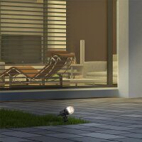 Außenleuchte Perle-Effekt Briloner LED Schwarz mit Erdspieß und Wandhalterung