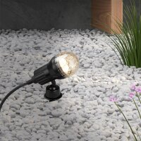 Außenleuchte Perle-Effekt Briloner LED Schwarz mit Erdspieß und Wandhalterung