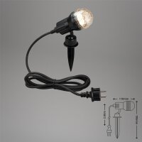 Außenleuchte Perle-Effekt Briloner LED Schwarz mit Erdspieß und Wandhalterung