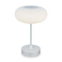 Tischleuchte Briloner Akku LED 3W Ø12,5cm Tischlampe USB Chrom-matt