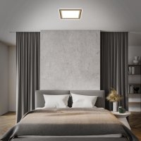 B-Kartonage Deckenleuchte Briloner LED Panel Braun-Gold Deckenlampe Fernbedienung Lichtfarbe verstellbar 42 cm