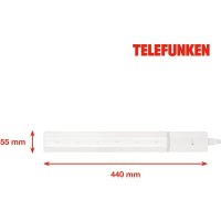 B-Kartonage Unterbauleuchte Telefunken Unterbaulampe LED 6W 44CM 3000K Schalter Weiß