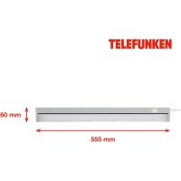Unterbauleuchte Telefunken Unterbaulampe 10W 55,5CM 3000K Schwenkbar Schalter Silber