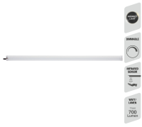 Unterbauleuchte Telefunken Unterbaulampe LED 10,5W 80CM 4000K/3000K Dimmbar Indirektes Licht Infrarot-Sensor Silber