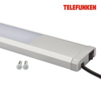 Unterbauleuchte Telefunken Unterbaulampe LED 14W 87,5CM 4000K Schalter Silber