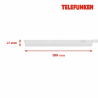 B-Kartonage Unterbauleuchte Telefunken Unterbaulampe LED 4,4W 30CM 3000K Schalter Verbindbar Weiß