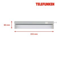 Unterbauleuchte Telefunken Unterbaulampe 5,5W 31CM 3000K Schwenkbar Schalter Silber