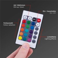 B-Kartonage LED Band Briloner 5 m RGB Farbwechsel Fernbedienung Innenbereich kürzbar