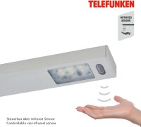 3er-Set Unterbauleuchten, Aluminium, 3x2,5W, 4000K, 16 x 3 x 1,5 cm – Telefunken
