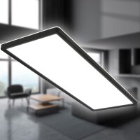 Deckenleuchte Briloner Panel schwarz Backlight LED 22W 58cm