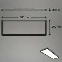 Deckenleuchte Briloner Panel schwarz Backlight LED 22W 58cm