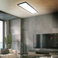 Deckenleuchte Briloner Panel schwarz Backlight LED 22W 58cm