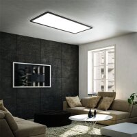 Deckenleuchte Briloner Panel schwarz Backlight LED 22W 58cm
