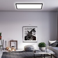 Deckenleuchte Briloner Panel schwarz Backlight LED 22W 58cm